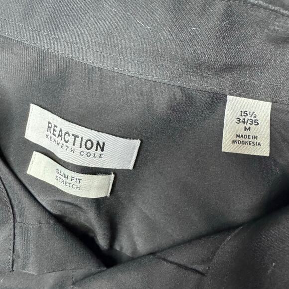 Black Reaction Slim Fit Button Down - Picture 3 of 9